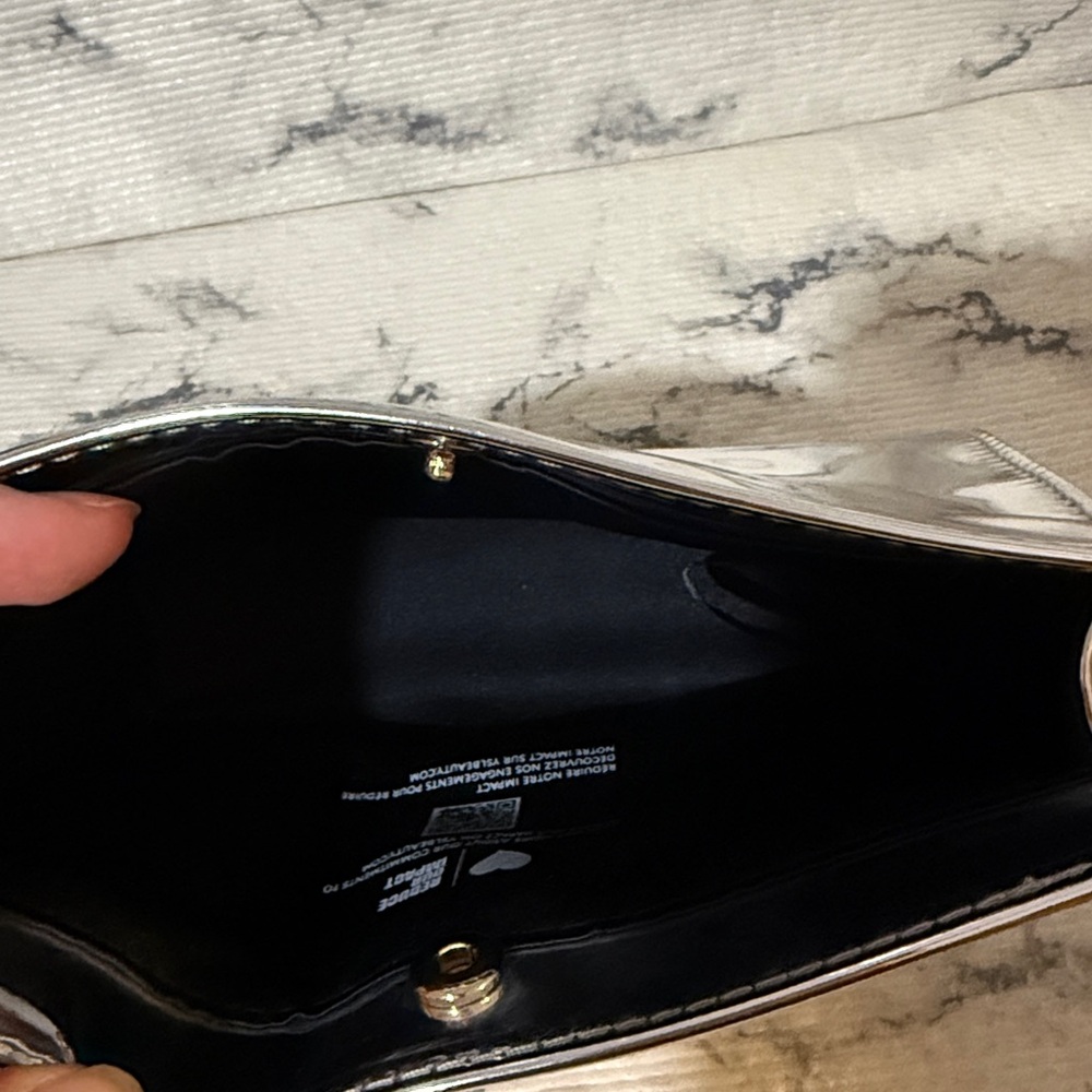 Yves Saint Laurent Metallic Silver Cosmetic Bag - Picture 7 of 7